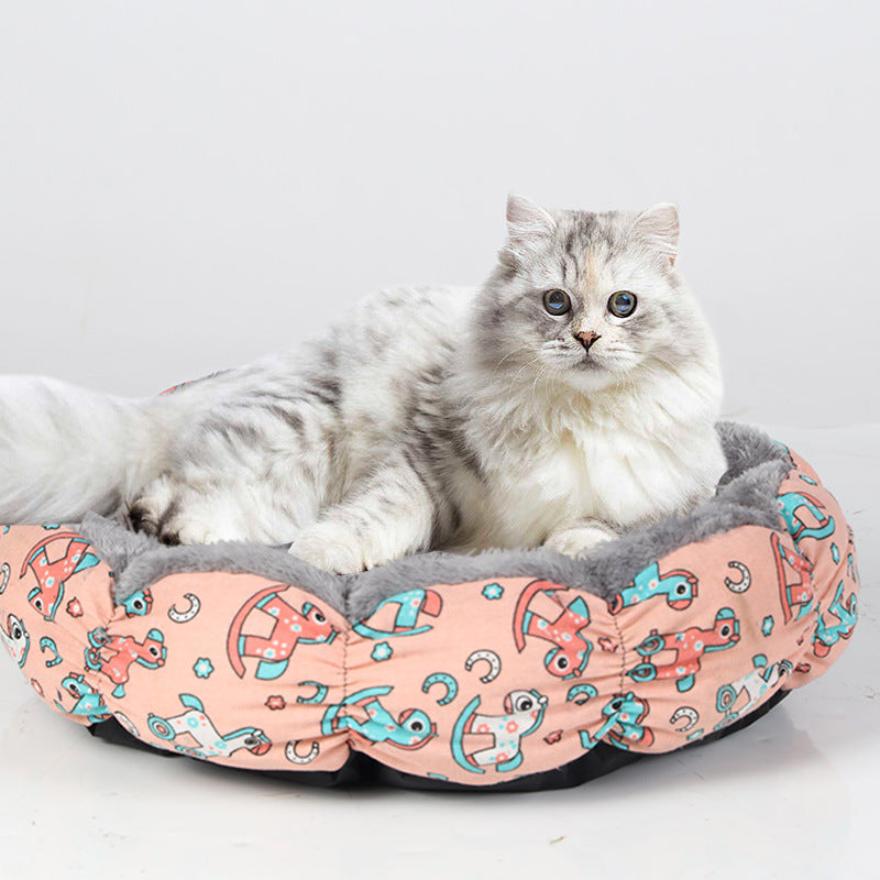 Cat Bed For Indoor Calming Donut Bed