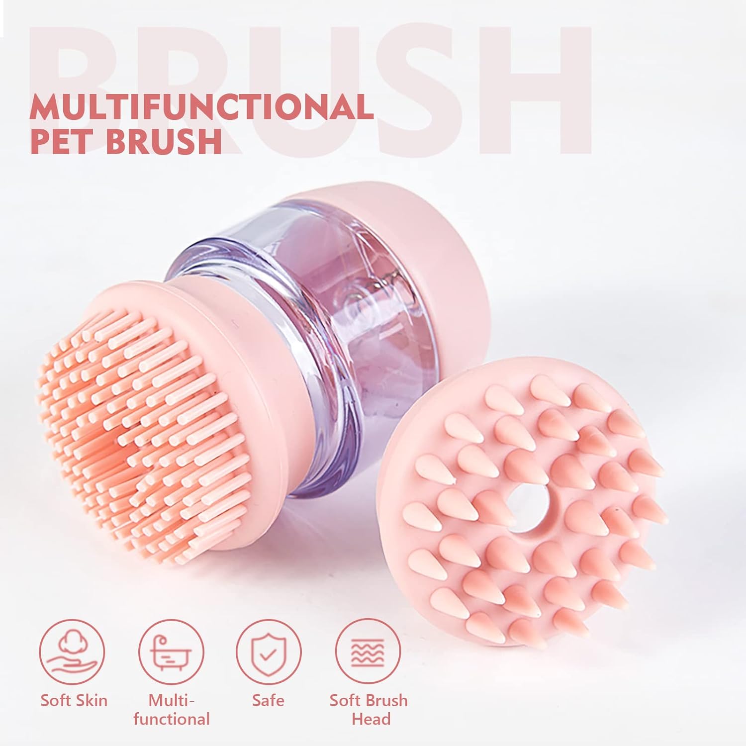 Pet Bath Brush Silicone Cat Dog Grooming Brush