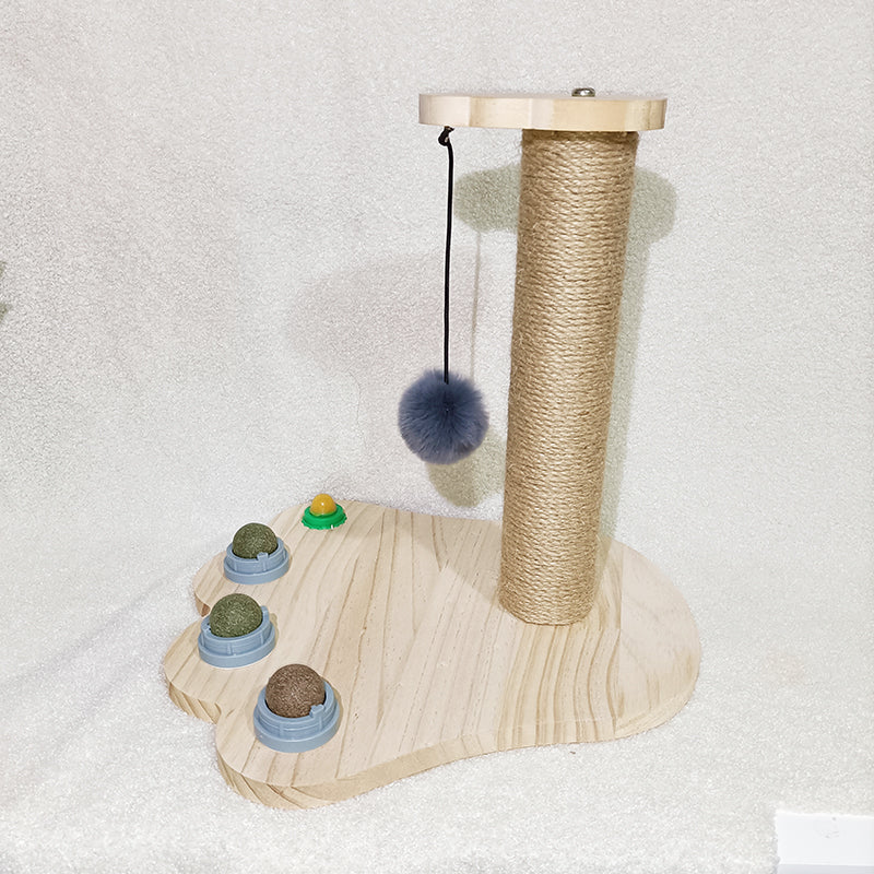 Solid Wood Cat Turntable Bite-resistant Stick Cat Supplies