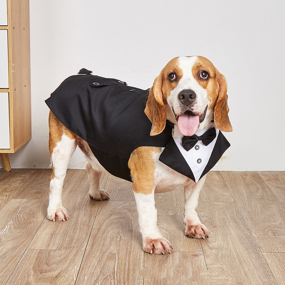 Dog Pet Swallowtail Wedding Clothing Suit