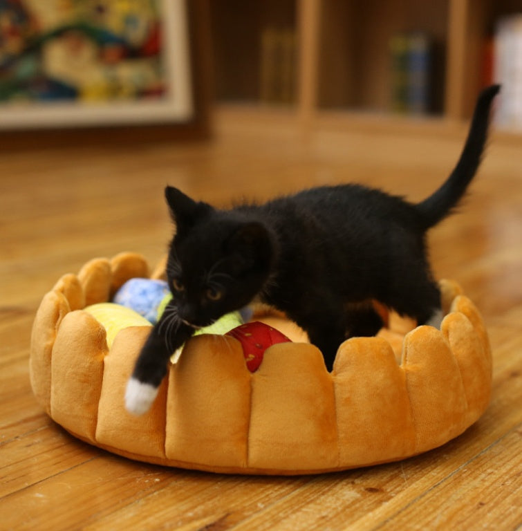 Pet plush cat dog mat