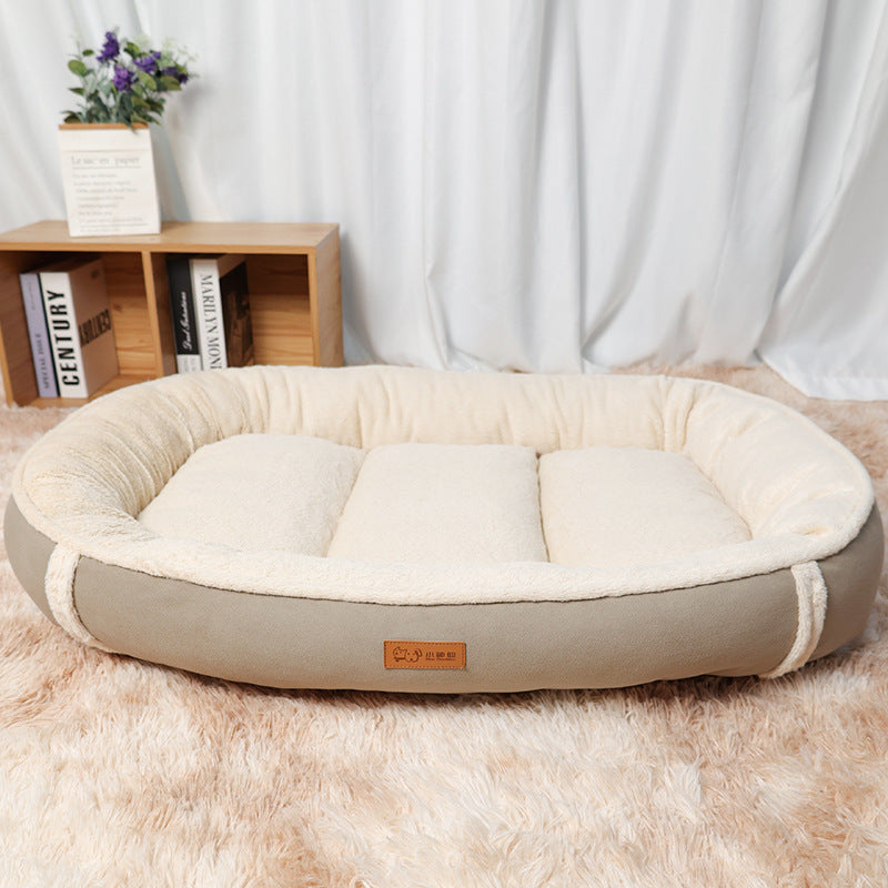 Dog Mat Pet Bed  Linen Round Non-slip Nest