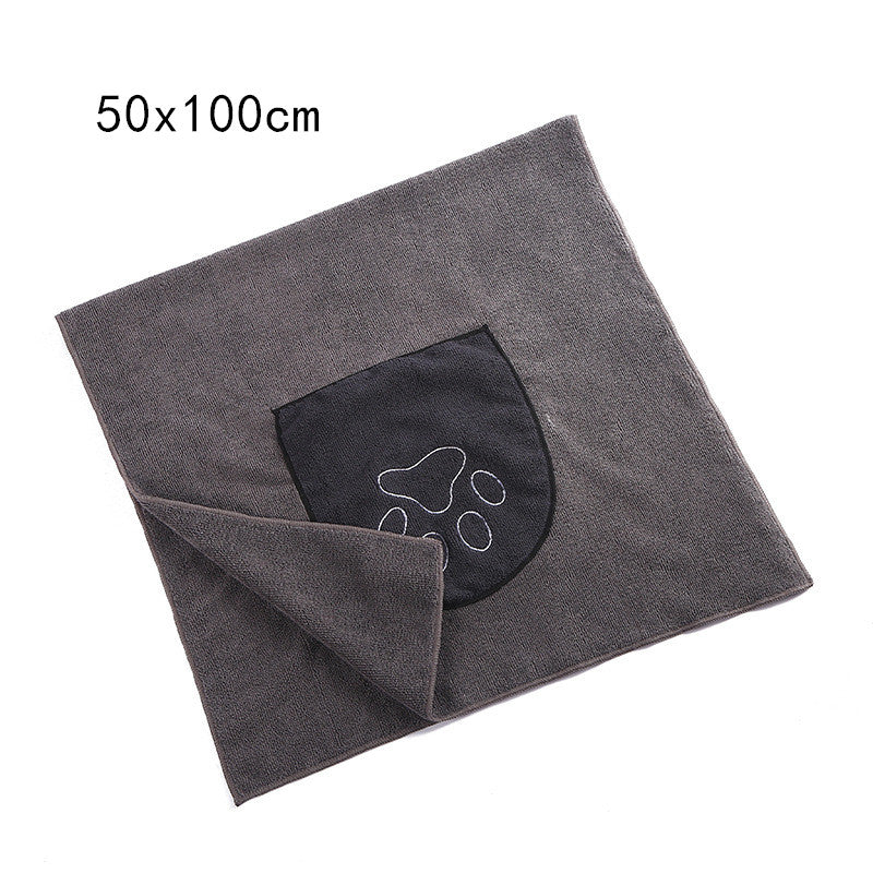 Pet absorbent bath towel