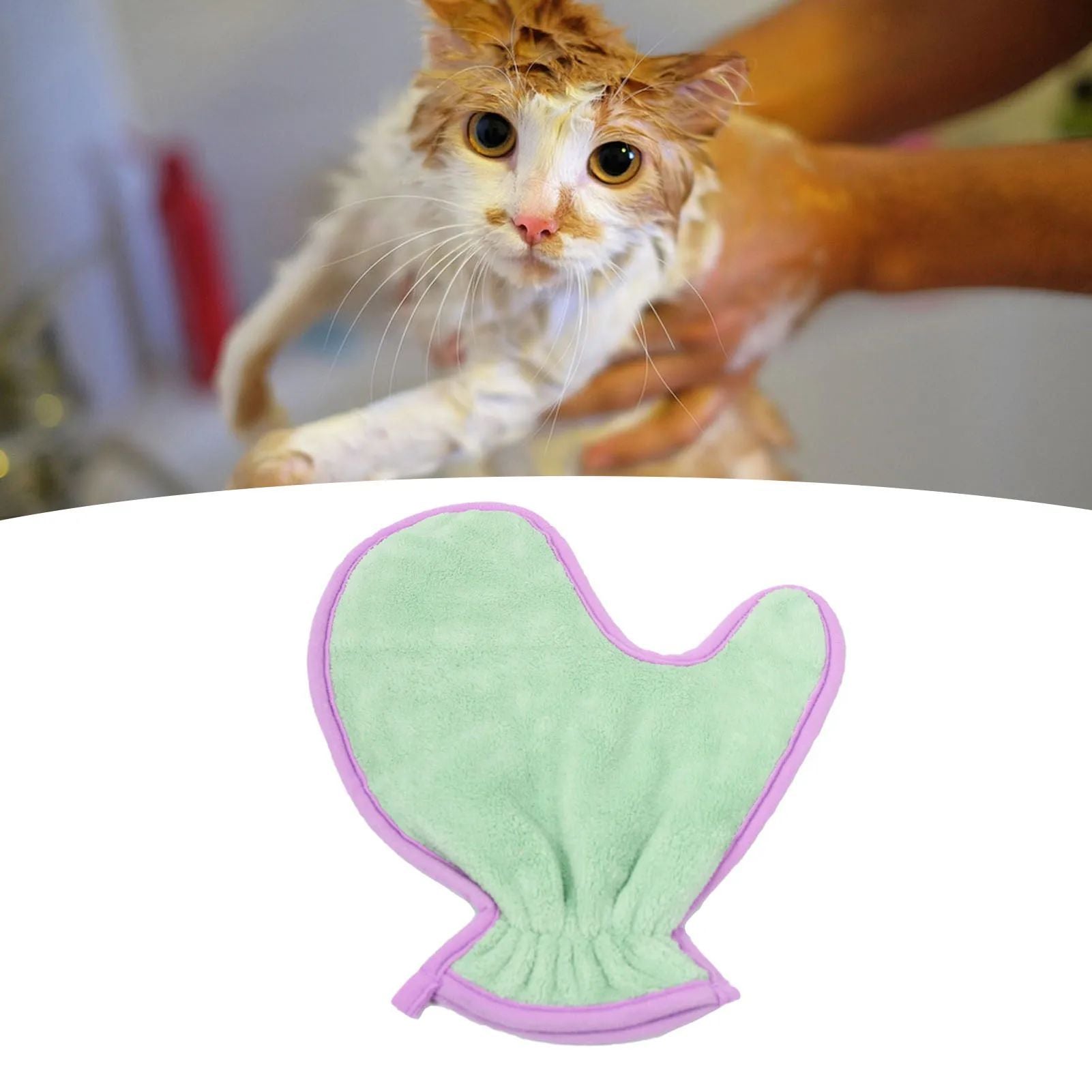 Pet Bath Towel Double Sided Absorbent Fiber Gloves
