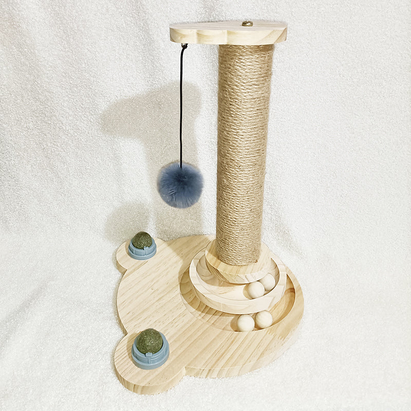 Solid Wood Cat Turntable Bite-resistant Stick Cat Supplies