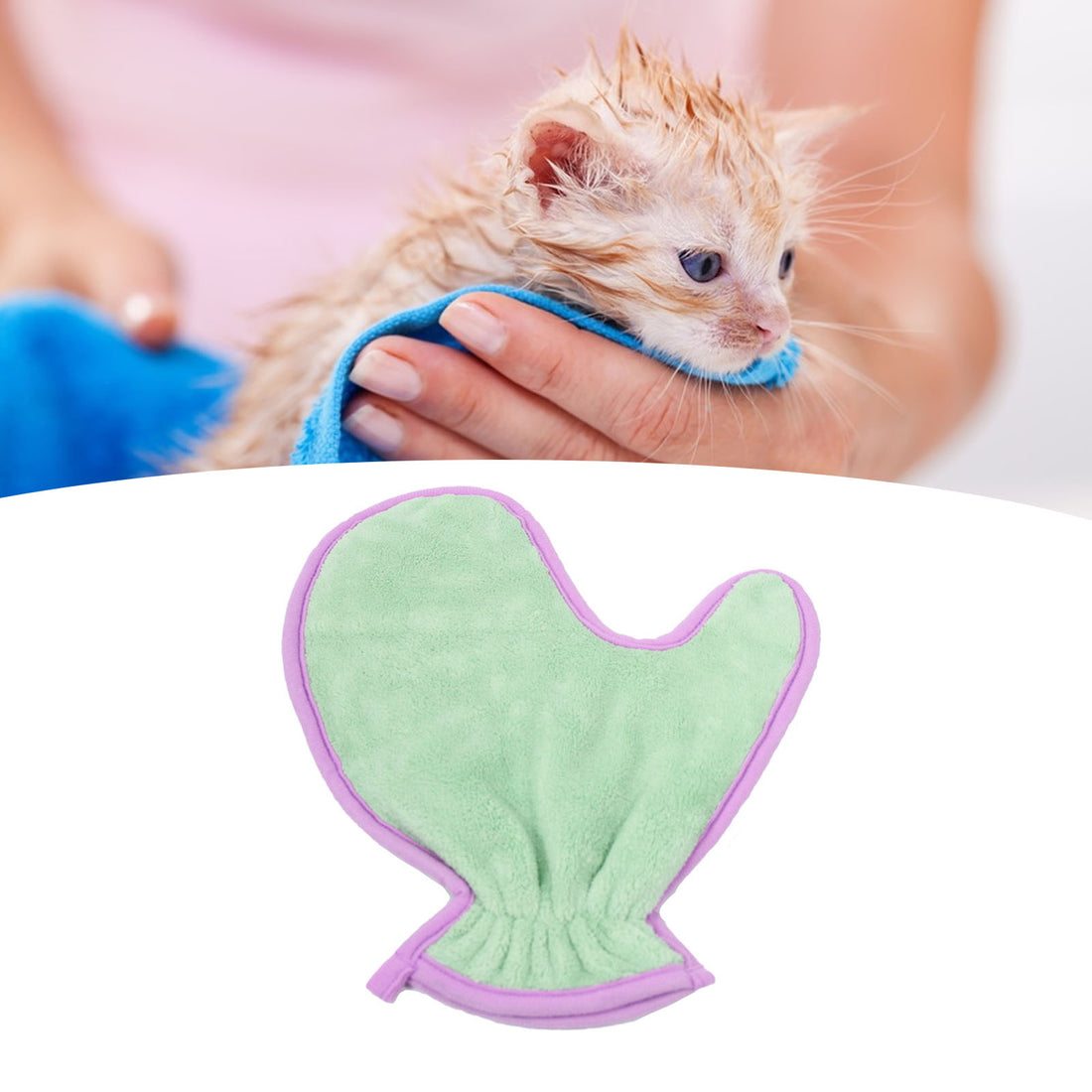 Pet Bath Towel Double Sided Absorbent Fiber Gloves