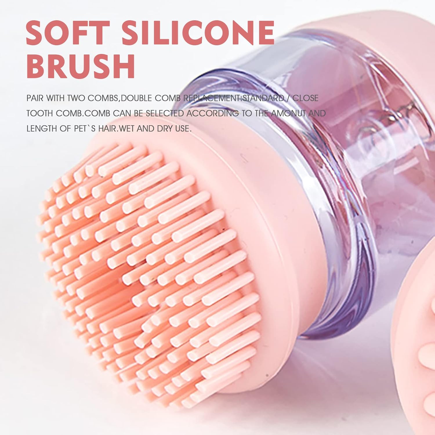 Pet Bath Brush Silicone Cat Dog Grooming Brush