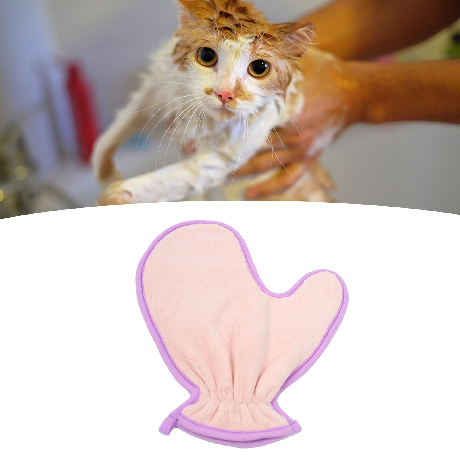 Pet Bath Towel Double Sided Absorbent Fiber Gloves