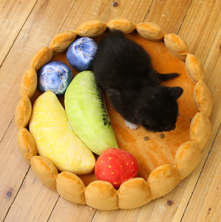 Pet plush cat dog mat