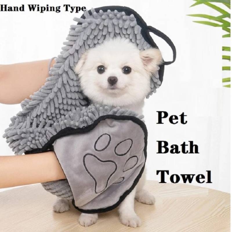 Pet Dog Bath Robe Towel Quick Dry Soft