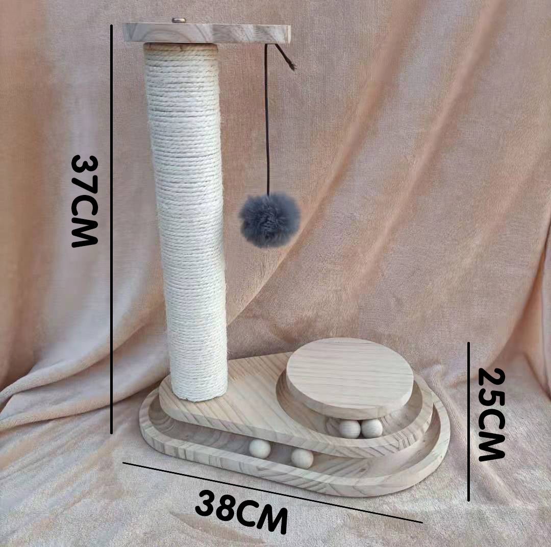 Solid Wood Cat Turntable Bite-resistant Stick Cat Supplies
