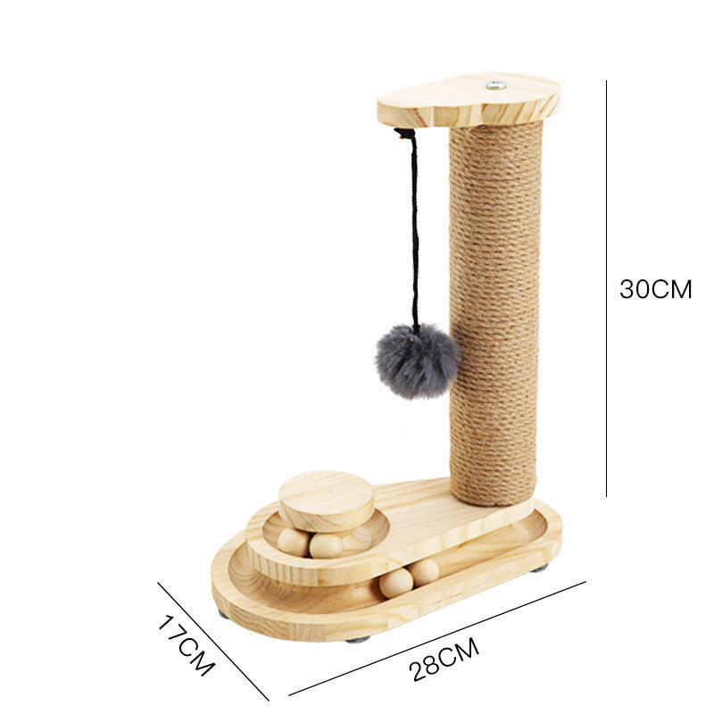 Solid Wood Cat Turntable Bite-resistant Stick Cat Supplies