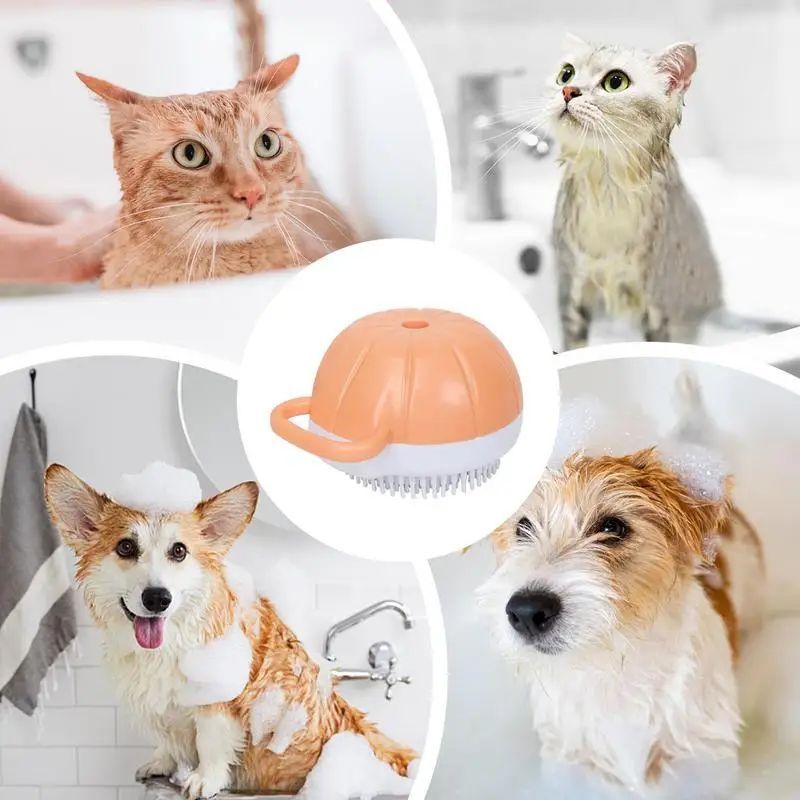 Dog Scrubber For Bath Silicone Comb Massage