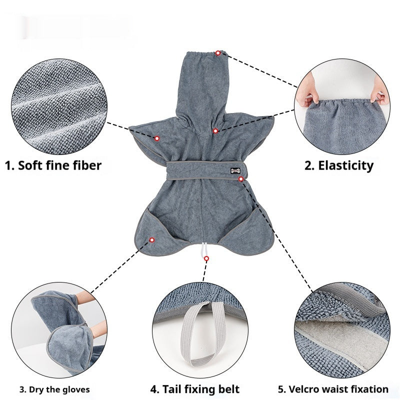 Pet Cotton Dog Towel Strong Water-absorbing Bath
