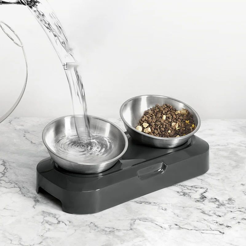 Stainless Steel Cat Dog Food And Water Bowls