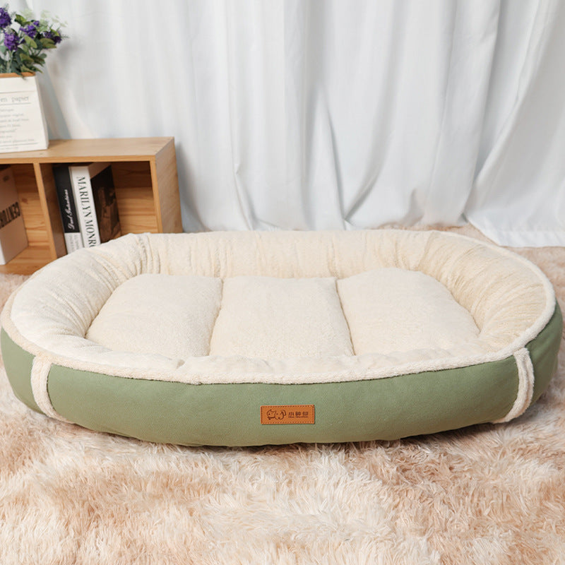 Dog Mat Pet Bed  Linen Round Non-slip Nest