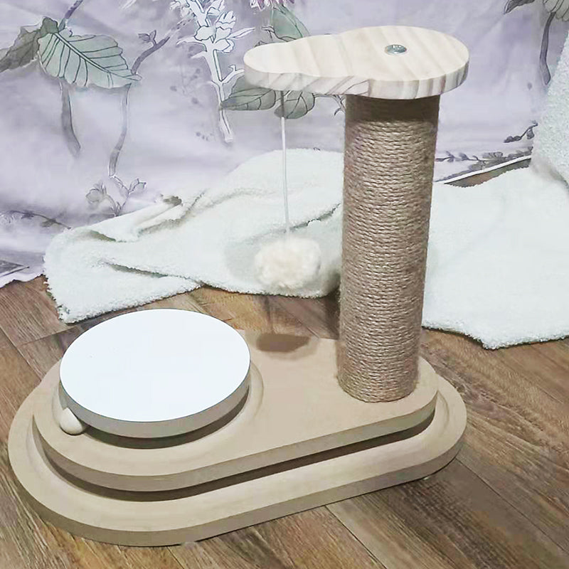 Solid Wood Cat Turntable Bite-resistant Stick Cat Supplies