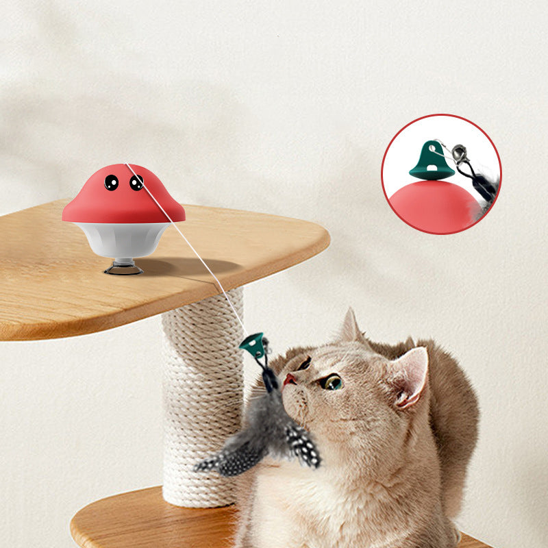 Pet Movement Playing Cat Wand Suction Cup  Toy