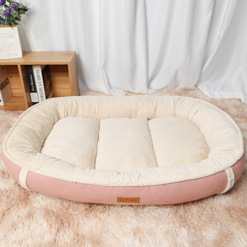 Dog Mat Pet Bed  Linen Round Non-slip Nest