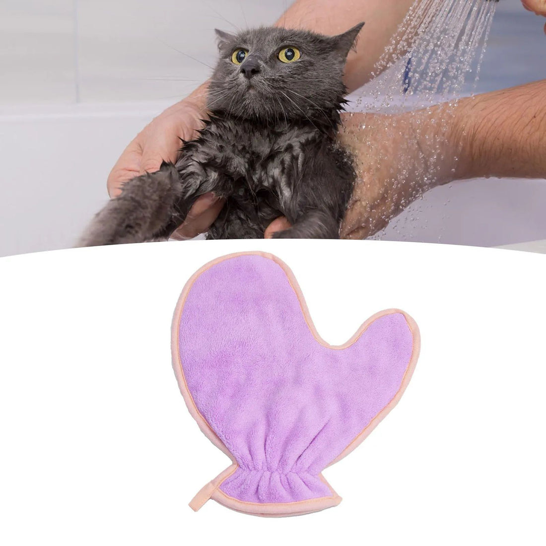 Pet Bath Towel Double Sided Absorbent Fiber Gloves